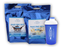 2x Maxi Pro 90% 2500g + šejkr Fitsport