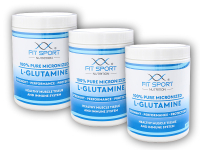 3x 100% Pure Micronized L-Glutamine 550g