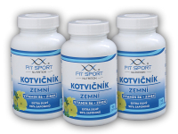 3x Kotvičník zemní 90% + Vitamin B6 + Zinek 90 kapslí