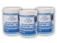 3x 100% Pure Hydrolyzed Gelatine + MSM 500 kapslí - Želatina + MSM