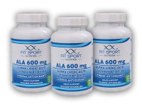 3x ALA 600mg Alpha Lipoic Acid + Vitamin B1,B5,B6 120 vege caps - Kyselina Alfa Lipoová