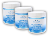 3x 100% Creatine Monohydrate 330g