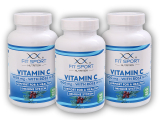 3x Vitamin C 1000mg with Rose Hips 120 vege tabs