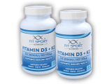 2x Vitamin D3 + K2 120 kapslí