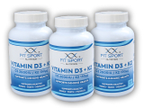 3x Vitamin D3 + K2 120 kapslí