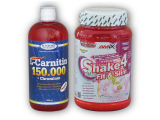 L-Carnitin 150000+Chr.1l+Shake 4 Fit Slim 1kg
