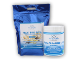 Maxi Pro 90% 2500g + 100% Creatine Tabs 4500mg 240 vege tabs